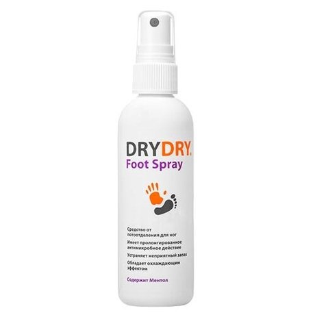Dry dry foot. Dry Dry спрей. Dry Dry спрей для ног. Средство от потоотделения для ног Dry Dry foot Spray, 100 мл. DRYDRY средство от потливости спрей.