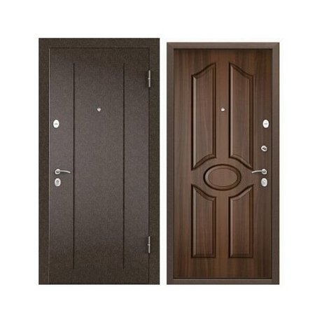 Двери входные металлические для квартиры торекс. Торекс Delta-m 10 - ПВХ лес орех.